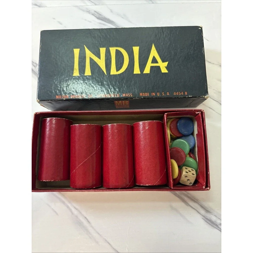 The Game Of India - Vintage Dice Milton Bradley